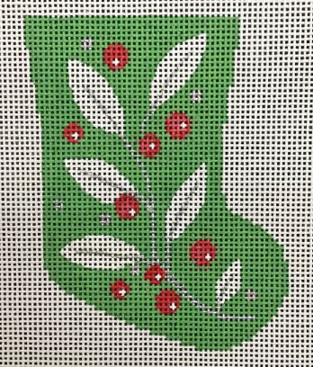 Leaves and Berries Mini Stocking