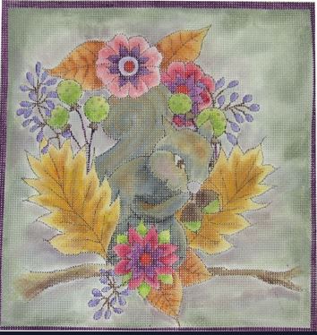 Woodland Florals - Squirrel in the Flowers