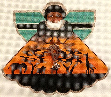 Africa/Botswana Sunset Angel w/Charms