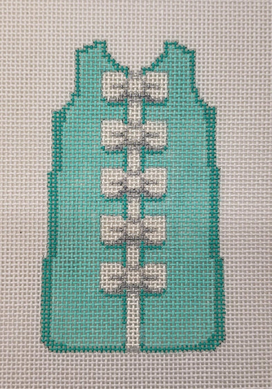 White Bows/Turquoise Mini Shift