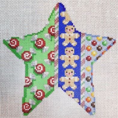 Swirl Candy/Gingerbread/Dots Star