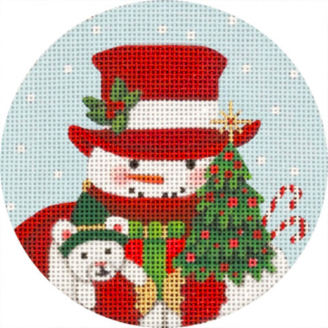 Christmas Tree Snowman Ornament