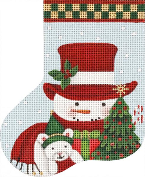 Christmas Tree Snowman Mini Sock