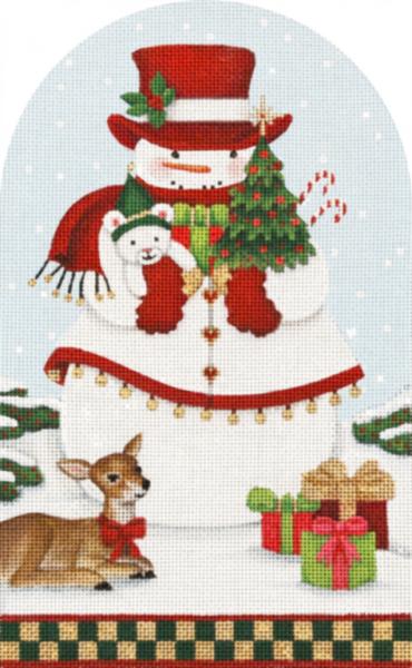 Christmas Tree Snowman Dome