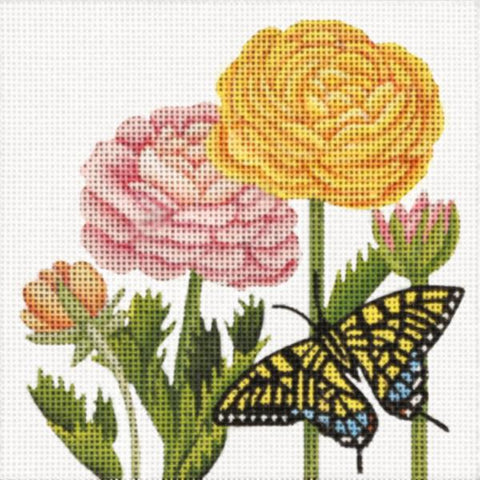 Flowers and Butterfly