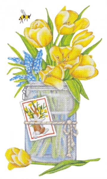 Yellow Tulip Jar