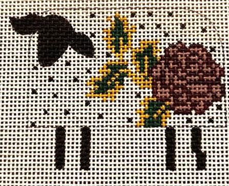 White Sheep w/Flower