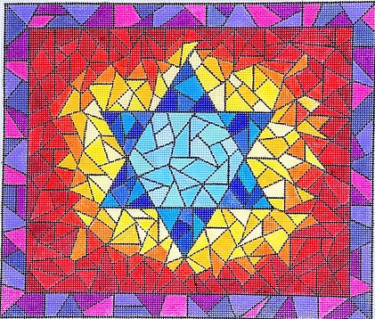 Tallis Bag - Stained Glass/Star of David  