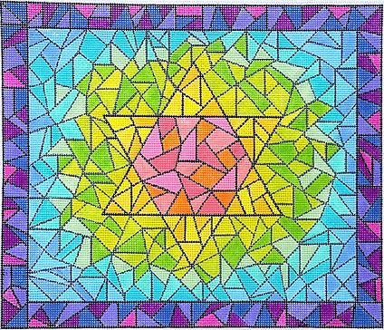 Tallis Bag - Stained Glass/Star of David Pastels