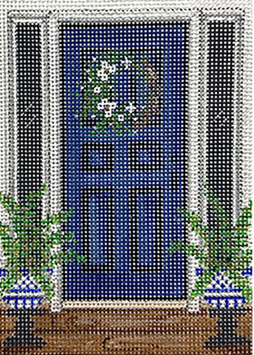 Ferns and Blue Door