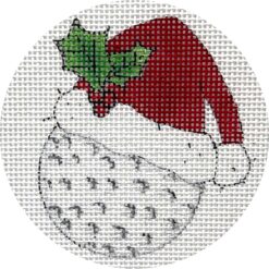 Golf Ball w/Santa Hat