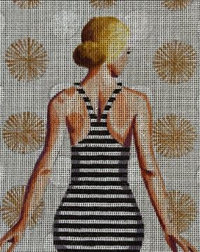 Tuttle Bag Insert - Lady in Stripes