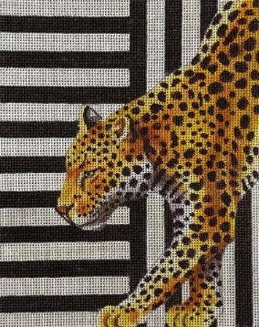 Tuttle Bag Insert - Leopard on Black/White Stripes
