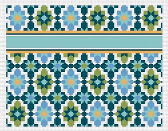 Portuguese Tiles Clutch - Turquoise