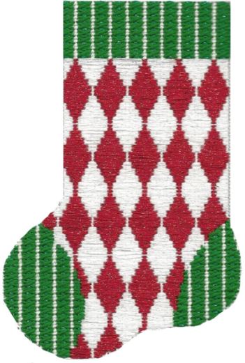 Red/White Diamond Stocking