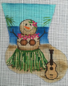 Snowlady Hula Girl Mini Stocking