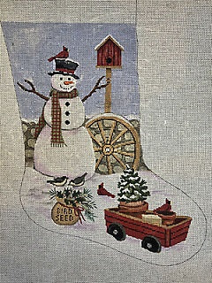 Snowman w/Wagon Stocking