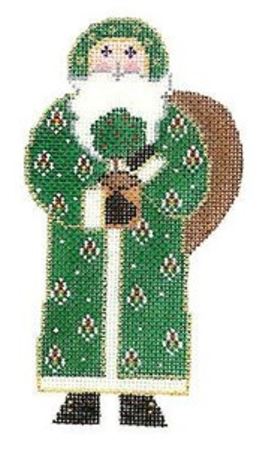 Santa w/Topiary - Green