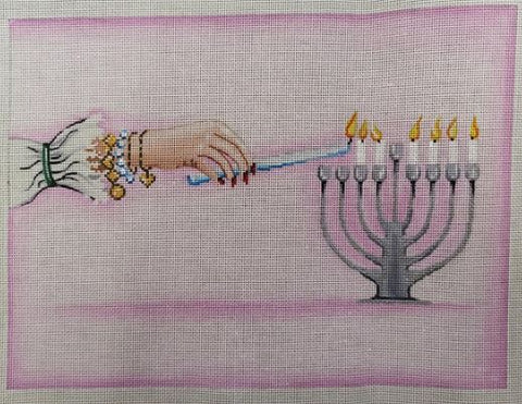 Lighting the Menorah