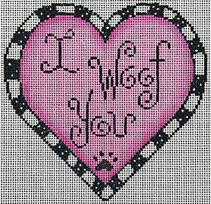 I Woof You on Pink Heart