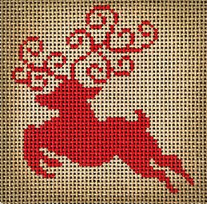 Reindeer Silhouette/Left Facing