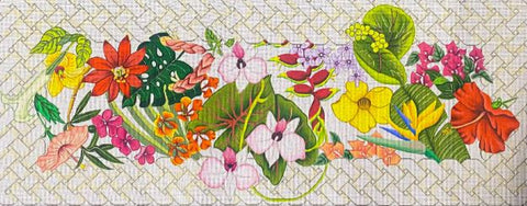 Floral Lattice Bench Cover  