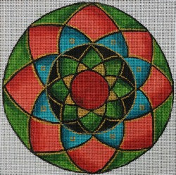 Kaleidoscope w/Green/Turquoise/Red/Gold