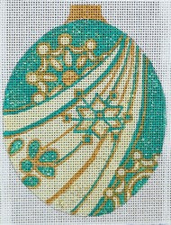 Turquoise/Gold Ornament