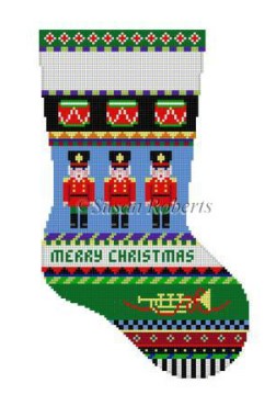 Bold Stripe Nutcracker Midi Stocking