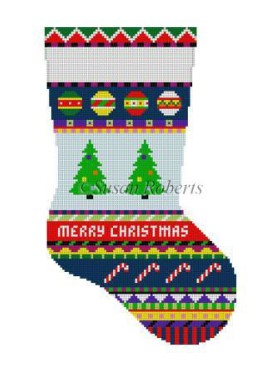 Bold Stripe Trees Midi Stocking
