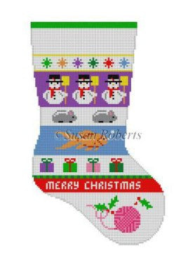 Cat Stripe Midi Stocking