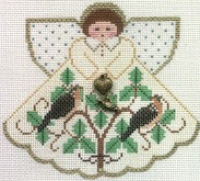 Two Turtle Doves Angel w/charms
