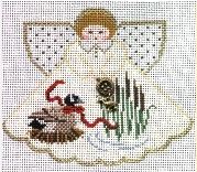 Six Geese a Laying Angel w/charms