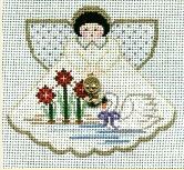 Seven Swans a Swimming Angel w/charms