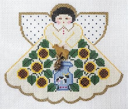 Eight Maids a Milking Angel w/charms