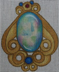 Gold/Blue/Green Brooch