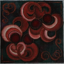 Pink/Red Swirl on Green/Purple