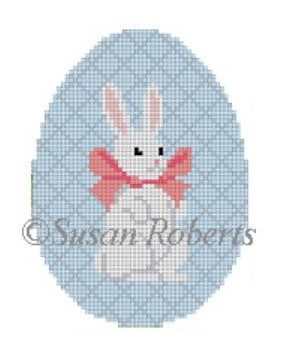 White Rabbit w/Bow 4" Egg