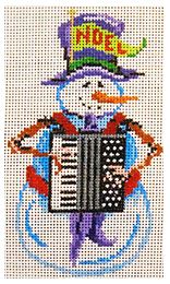 Snowman Playing the Accordian