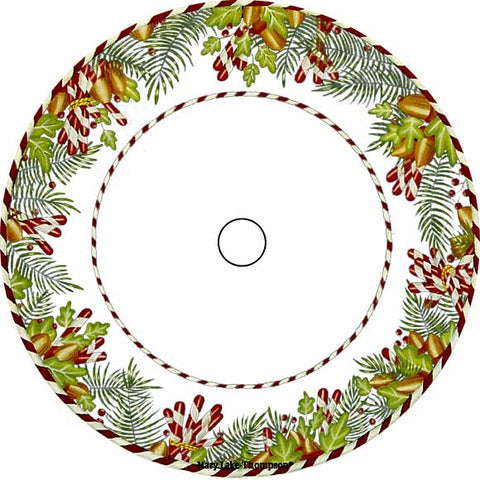 Candy Cane Tree Skirt - White