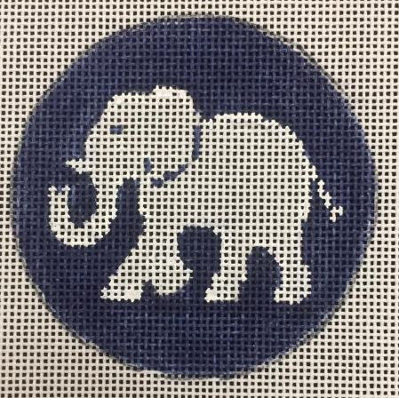 Elephant on Blue