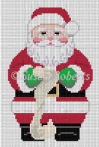 Red Coat Santa w/List