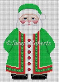 Green Coat Santa w/Present
