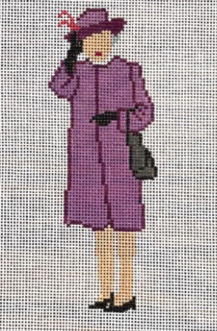 HM Elizabeth Waves in Purple