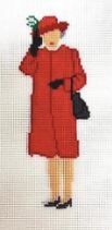 HM Elizabeth Waves in Red