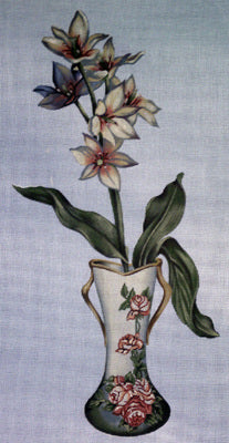 Narcissus in Red Vase
