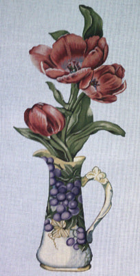 Red Tulips in Grage Vase