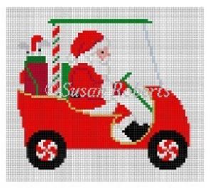 Golf Cart Santa