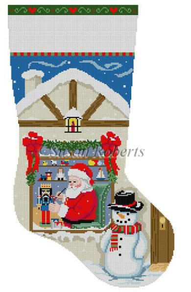 Santa Workshop Nutcracker Stocking
