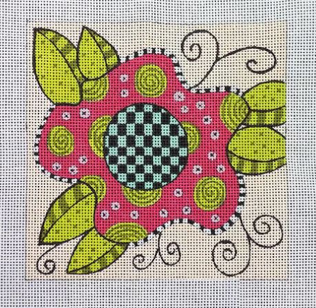 Flower w/Checkered Center